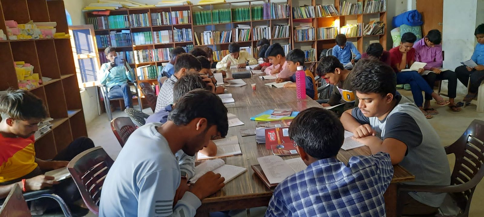 Boarding student studying